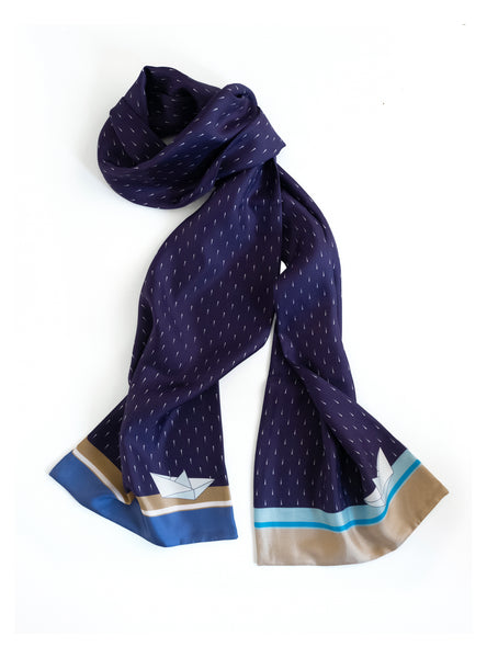 Silk scarf for Men / Wind of Freedom