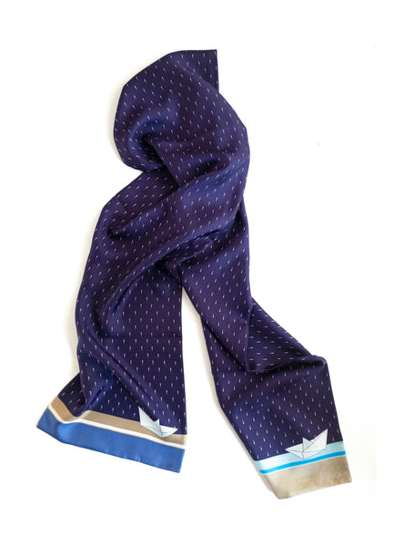 Silk scarf for Men / Wind of Freedom