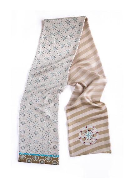 Silk scarf for Men / Thirsty for Adventures