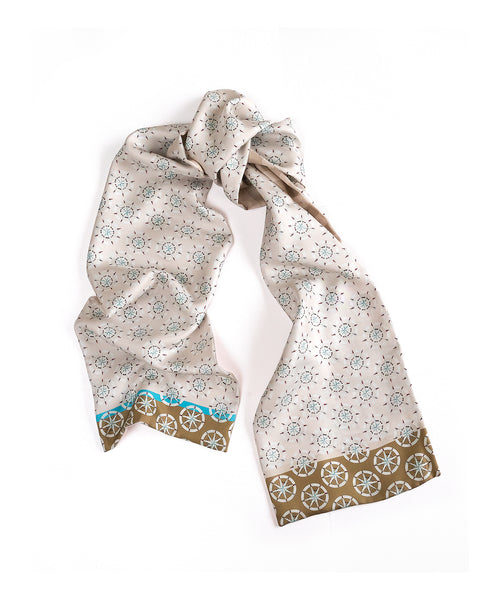 Silk scarf for Men / Thirsty for Adventures